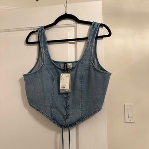 Nwt demin crop top